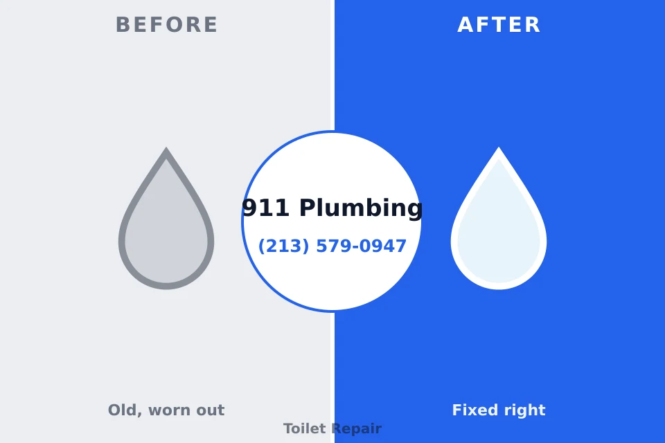 Before and after: plumbing company Roseto, PA